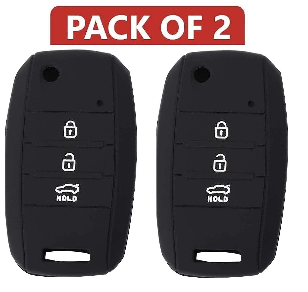 Silicone Key Cover Compatible with Kia Optima k5 Sorento Cerato(Pack of 2) Image
