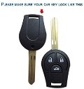 Silicone Key Cover Compatible with Nissan 4 Button Silicon Key Cover N-issan Sunny/Micra - Black (Black, Pack of 2) Image 