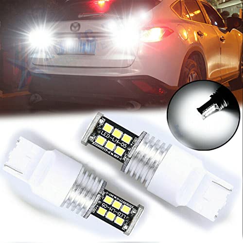 White T20 7440 2835 Chip Car 15 LED SMD Reverse Back Up Lamp Bulb Light DC12V(Pack of 2)