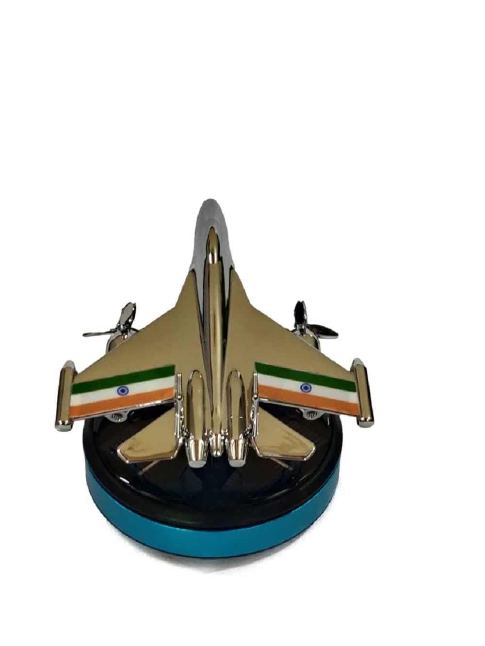 Car Aroma Diffuser Air Freshener Perfume Solar Power Dashboard Jet style Decoration Perfume With Indian Flag Design (Blue) Image 