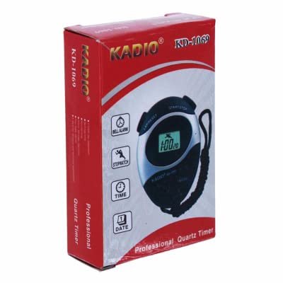 Track Running Handheld LCD Digital Professional Timer Sports Clock Stopwatch Digital Watch (Black Pack of 1) Image 