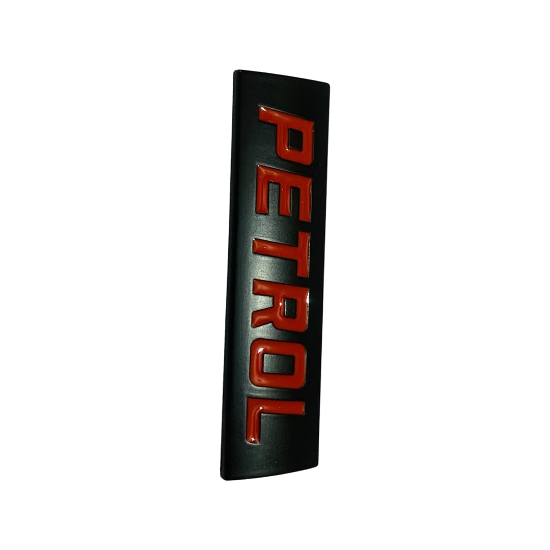Emblem Premium 3D Metal Petrol Emblem Decal Sticker Badge Universal for Cars/Truck(Black)