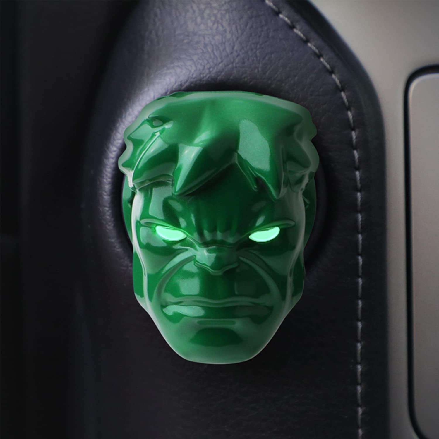 Push to Start Button Ignition Cover Car Engine Start Stop Button Cover Interior Universal Button Ring (Hulk Green) Image
