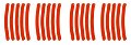 Car Bike Wheel Tyre Rim Decoration Radium Reflective Safety Warning Sticker (Red, Pack of 20 stickers) Image 