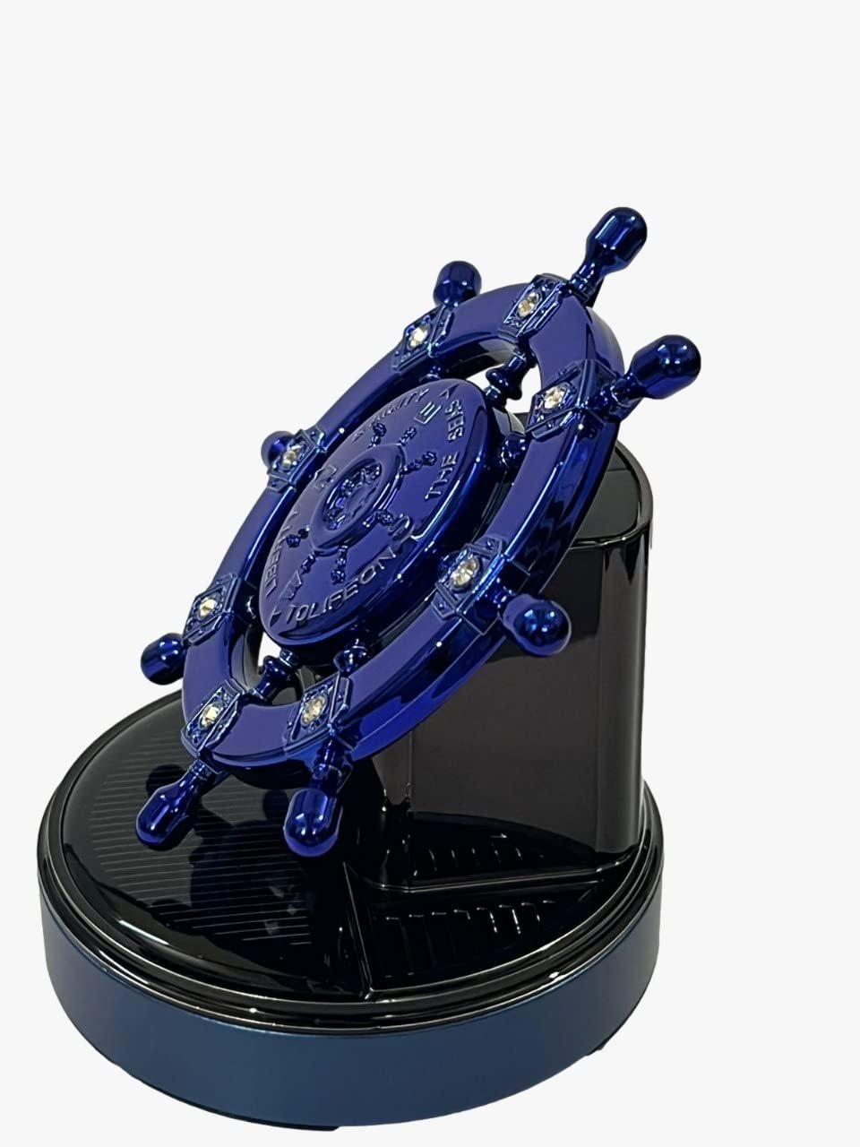 Car Aroma Diffuser Air Freshener Perfume Solar Power Dashboard Helm style Decoration Perfume (Blue)