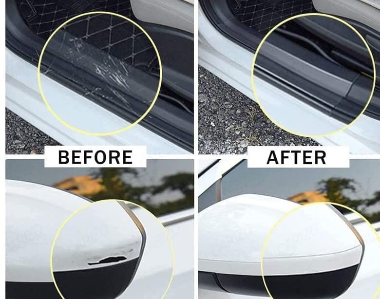 Nano Sticker Tape Anti Scratch Black Silcone Carbon Fiber Paint Protection Film Flexible Tape For Car Paint Protection Decoration (5M, White)