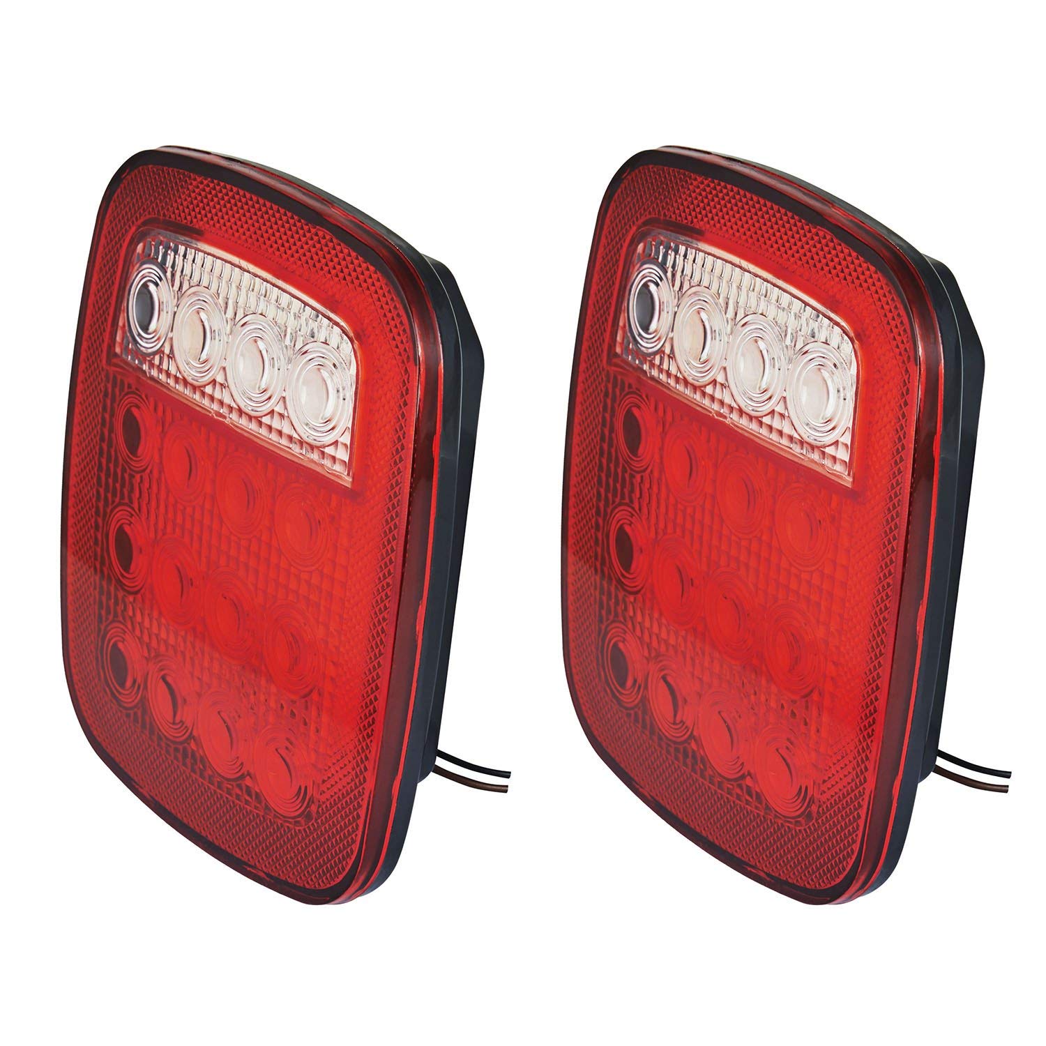  JK Tail Light Assembly Clear LED w/Brake Light & Turn Signal Compatible with JK Thar Wrangle (Thar-tail) Image