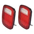  JK Tail Light Assembly Clear LED w/Brake Light & Turn Signal Compatible with JK Thar Wrangle (Thar-tail) Image 
