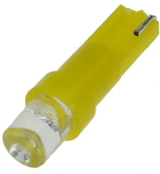  Car Interior T5 led 1 SMD led Dashboard Wedge Car Light 12v (Yellow, Pack of 2) Image 