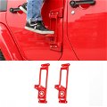 Star Metallic Door Hinge Step Compatible For Thar Cars (Set of 2, Red) Image 