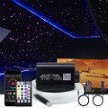  16W Fiber Optic Star Ceiling Light Kit RGBW APP+Music Control Sound Sensor Light Source with 28key RF Musical Remote and Fiber Cable 450pcs 0.75mm 9.8ft/3m for Car and Home Image 