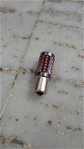  2PCS New 12V -24V COB 36smd S25 1156 BA15S P21W LED BAY15D P21/5W 1157 led Bulb for Turn Signal Brake Backup Light Red(Straight Pin, pack of 2) Image 