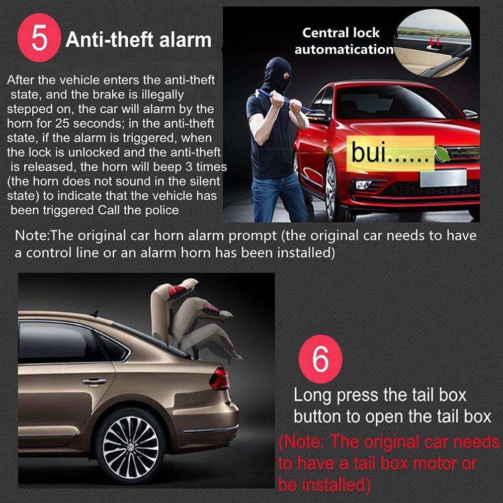 X5 Car Alarm System Passive Keyless Entry One Push Start Button Remote Engine Start Stop with Remote Control Trunk Release Image 