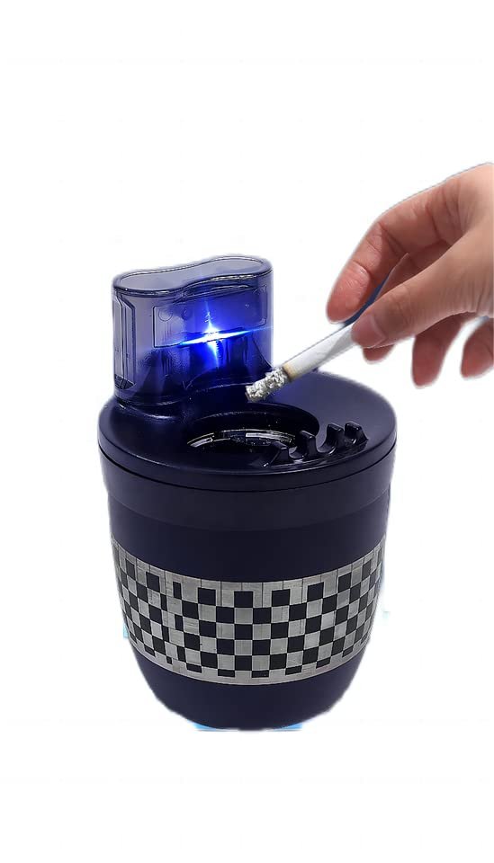 New car stainless steel ashtray intelligent induction ashtray with blue LED Image 