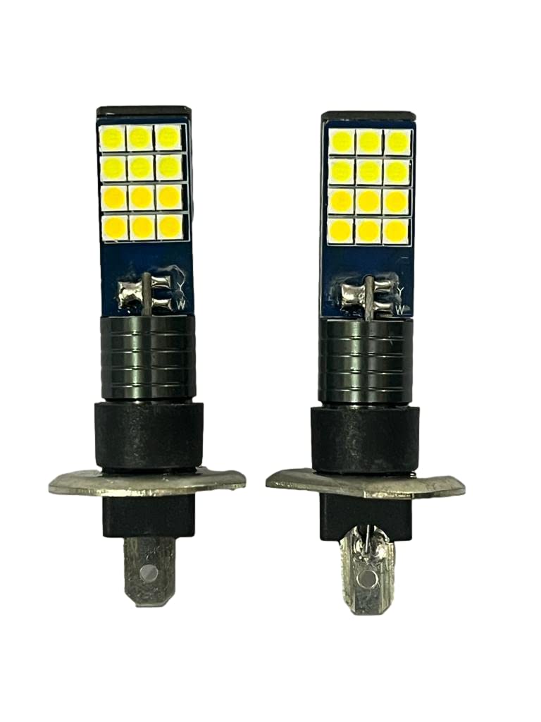24LED 3030 H27 dual Colour white/yellow LED Super Bright Car Led light (Pack of 2,H1) Image 