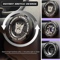 Transformer Style Push Start Stop Button Cover Car Engine Push Start Stop Button Cover Anti-Scratch Car Engine Decoration(Black) Image 