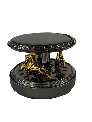 Car Aroma Diffuser Air Freshener Perfume Solar Power Dashboard Merry Go Dear Decoration With Perfume(Golden) Image