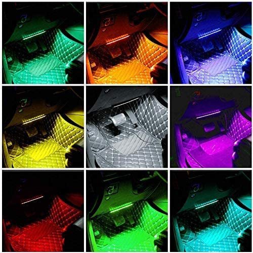 Ambient Light USB RGB Colorful Rhythm Foot Light with APP Voice Control for car Image 