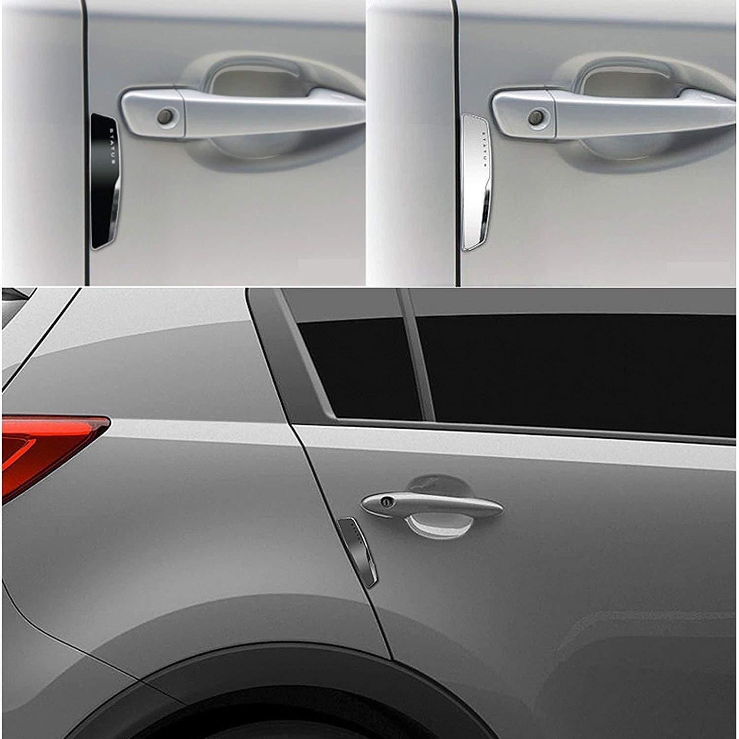 Universal Status Car Door Guard Scratch Protector Set of 4 (Made in Korea) (Grey) Image 