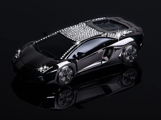 Luxury Car Interior Decoration Accessories Glitter Crystal Dashboard Ornament Auto Air Freshener Sportscar Design Perfume Stand(Black) Image 