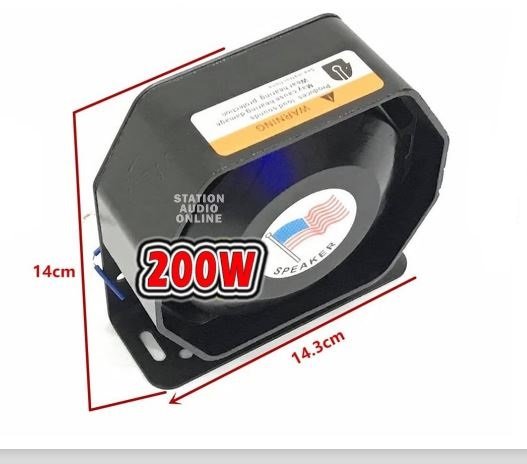 X5 Electrical Car Siren High Power Alarm Siren With Speaker & Wireless Remote Control Alarm Buzzer(200W,12 V) Image 