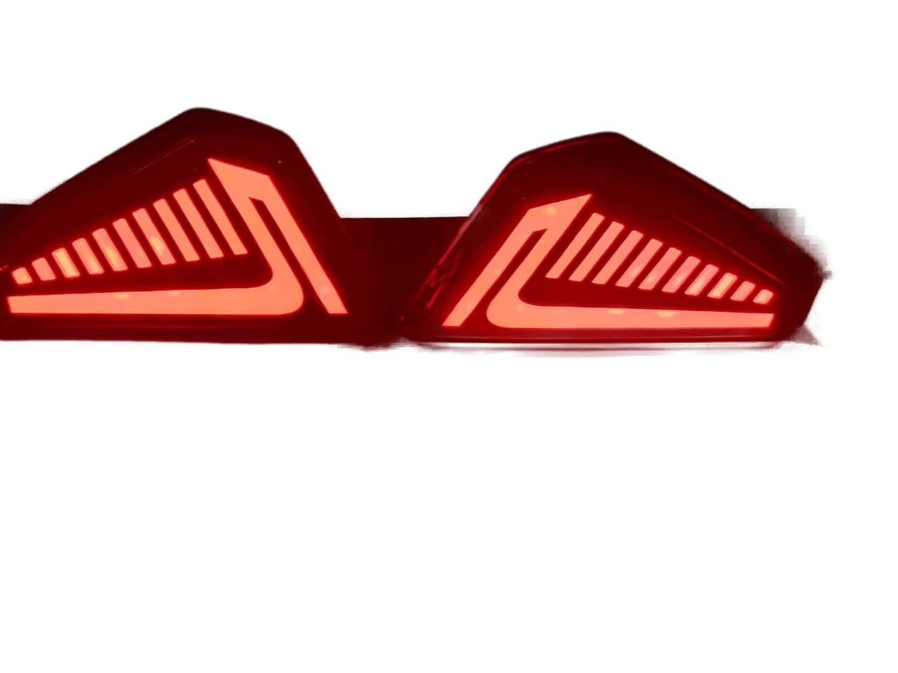 Car Reflector LED Brake Light with Scan & Turn Indicator For Rear Bumper Fit For Nexon 2021 (Set of 2, Matrix) Image 