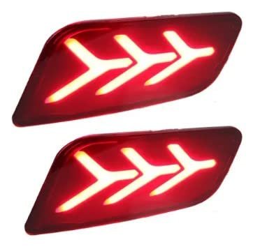 Car Reflector LED Brake Light For Rear Bumper Fit For Endeavour (Set of 2, Non Matrix) Image 