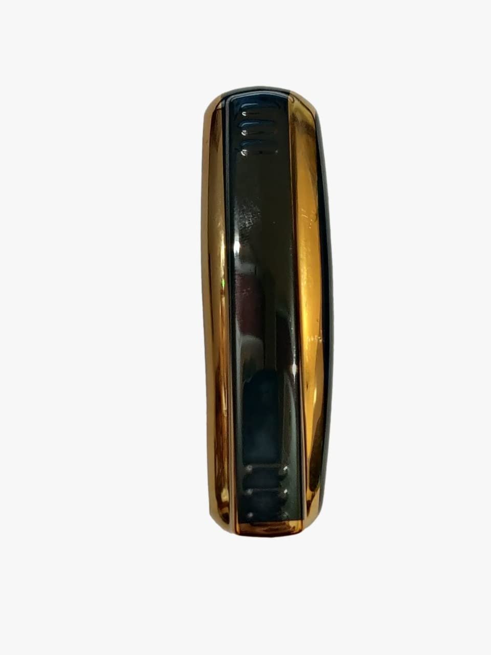 Crystal TPU Carbon Fiber Style 3 Button Remote Push Start Smart Key Cover for Creta, Grand i10, i20 Elite, i10 Nios, i20 Active, Verna,Aura (Gold/Black) Image 