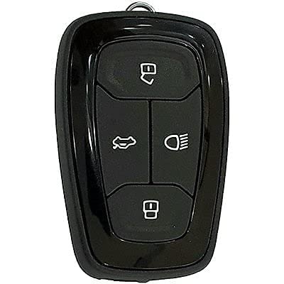 TPU Key Cover Compatible For Tata Nexon, Harrier, Altroz, Tigor BS6, Punch, Safari 2021, Safari Gold 4 Button Smart Key (White) Image 