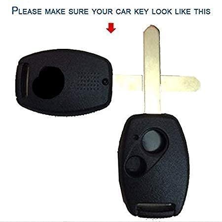 TPU Silicone key Cover For Compatible with City, CIvic, Jazz, Brio, Amaze 2 Button Remote key (Black) Image 