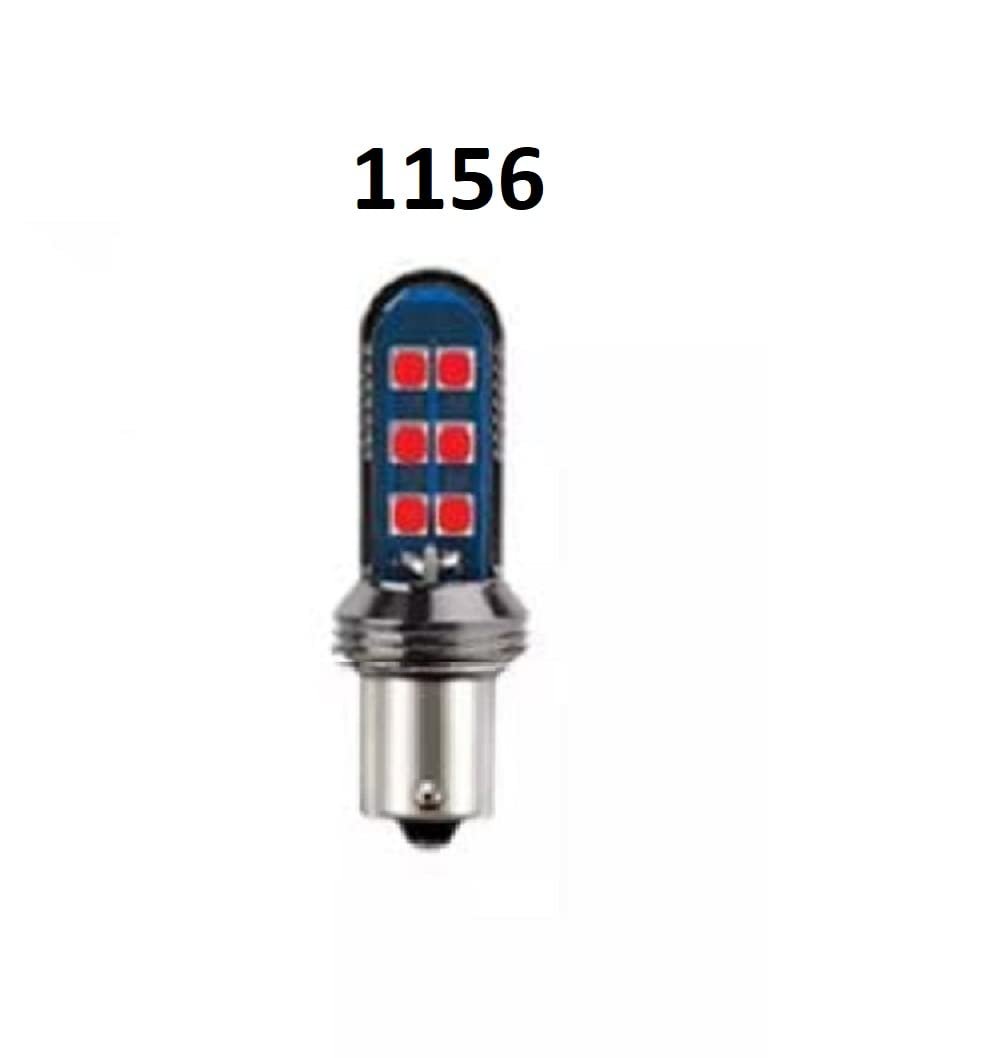 12 LED Car Brake Light Reverse Light Signal Light 1156/P21 (Pack of 2,Red) Image 