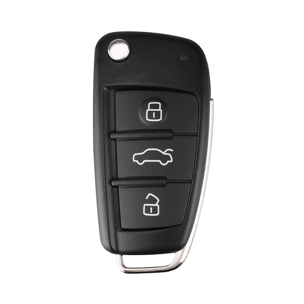 Silicone Key Cover Fit For Au-di A1 A3 A6 Q2 Q3 Q7 TT TTS R8 S3 S6 RS3 3 Button Flip Key(Grey) Image 