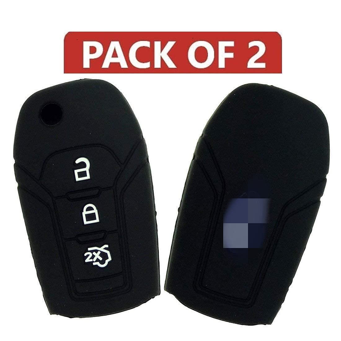 Silicone Key Cover Compatible with 3 Button Ford Figo Aspire Image 