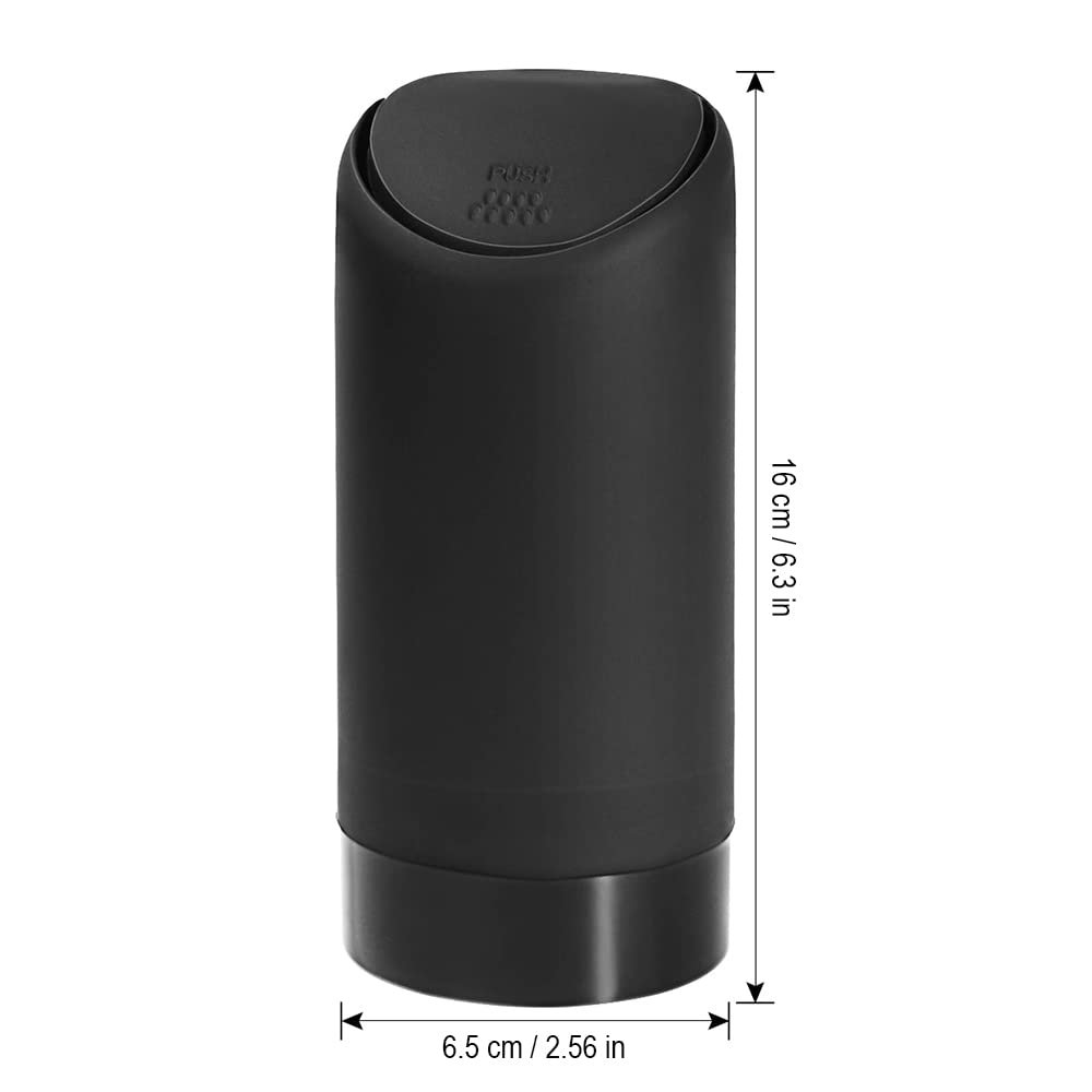 Silicone Trash Garbage Can bin use for Auto Vehicle Car Home Office (Black) Image 