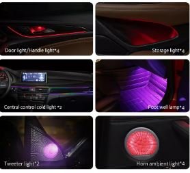 CARDI K4 Ambient Light 7th Generation Active Symphony10 in 1 Led Strip Factory Direct Sale Auto Car Atmosphere Light Ambient Light Car Rgb For 98% Car Model 6 months warranty  Image 