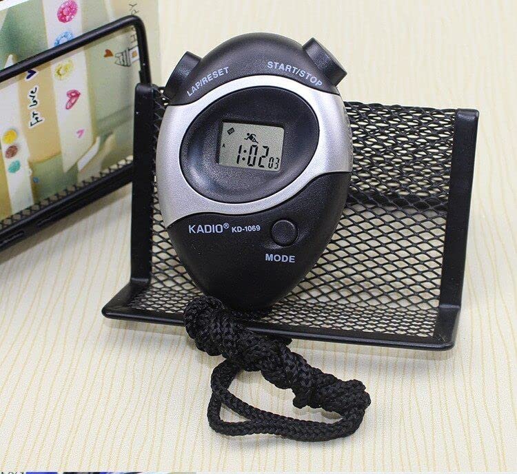 Track Running Handheld LCD Digital Professional Timer Sports Clock Stopwatch Digital Watch (Black Pack of 1) Image 