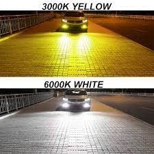 24LED 3030 H27 dual Colour white/yellow LED Super Bright Car Led light (Pack of 2,HB3/9005) Image 
