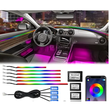  K4 Symphony Acrylic Interior Lamp 18 in 1 Led Strip Led Ambient Light Car Image 