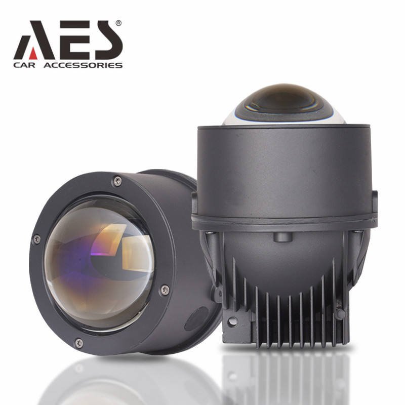 AES Q8 Bi-Led Tri-Color 3 Inch Fog Lamp Projector 90W/Pair-Ip65 12v  Image 