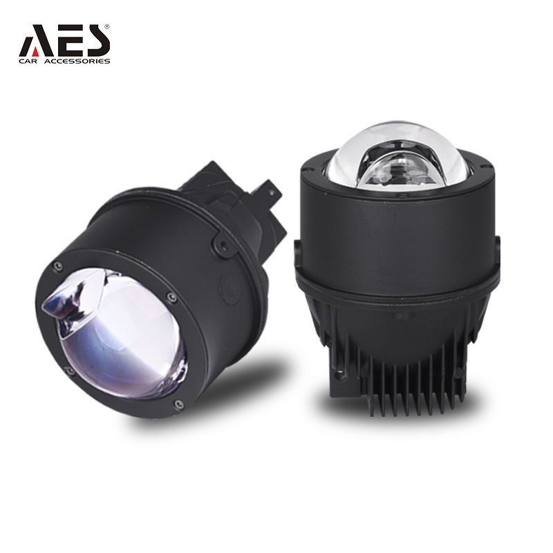AES Q8 Pro 100-100W/pair 3 inch blue quattro lens fog projector Tricolor 5500k & 3000k Image 