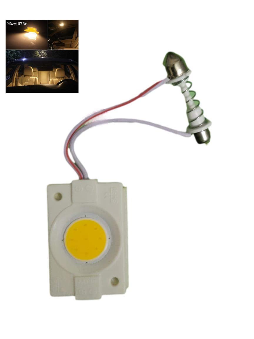 12V 2.4W COB LED Interior Car Dome Light (Warm White) Image 