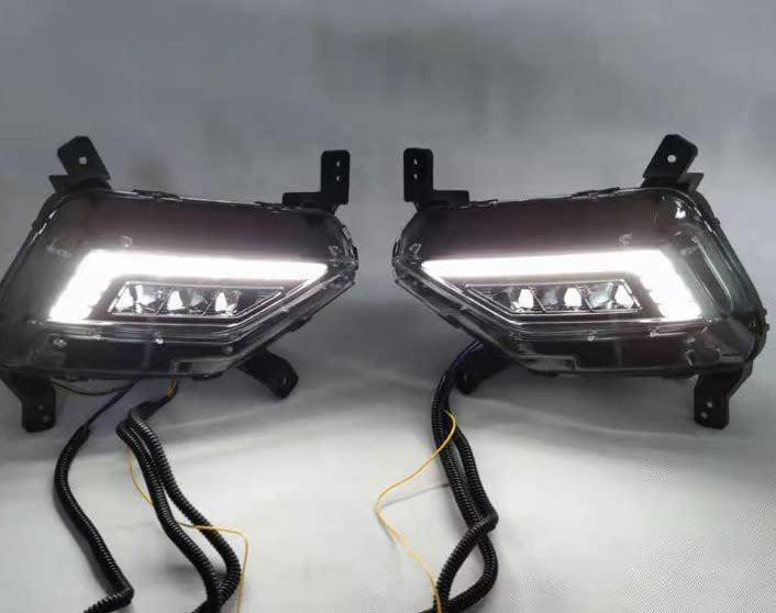 Fog LED with Turn Indicator DRl Compatible with Creta 2020, 2021 2022 Set of 2(Day Time Running Light) Image 