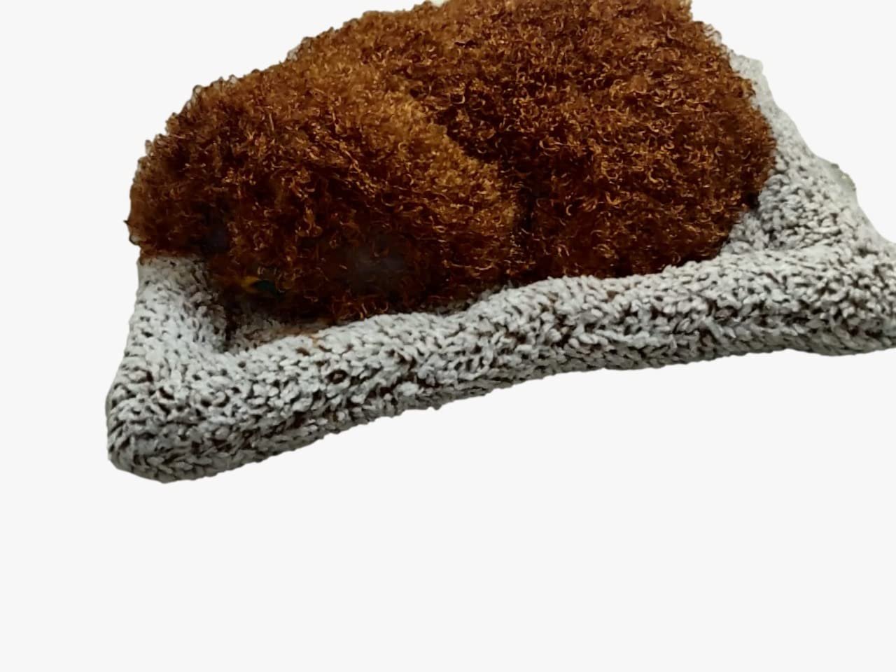Car Dashboard Soft Fur Dog Brown Toy For Car and Home Decorations Image 