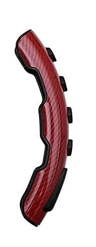 Sport Styling Car Steering-Wheel Cover 38CM Carbon Fiber, ABS and Silicone Anti-Slip (RED, Pack of 2) Image 