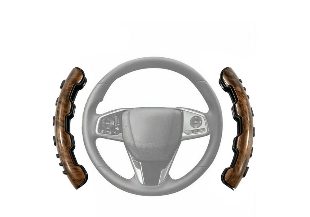 Sport Styling Car Steering-Wheel Cover 38CM Carbon Fiber, ABS and Silicone Anti-Slip (Wooden) Image 