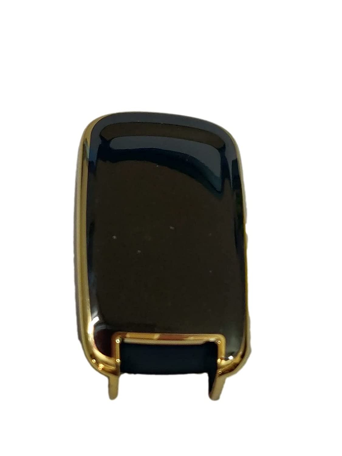 TPU Key Cover Compatible with Chevrolet Cruze (Black/Gold) Image 