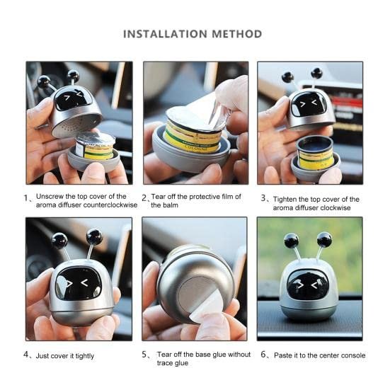 Shaking Head Design Natural Smell Car Perfume Lovely Car Robot Aromatherapy Diffuser Universal For Car And Truck(Red) Image 