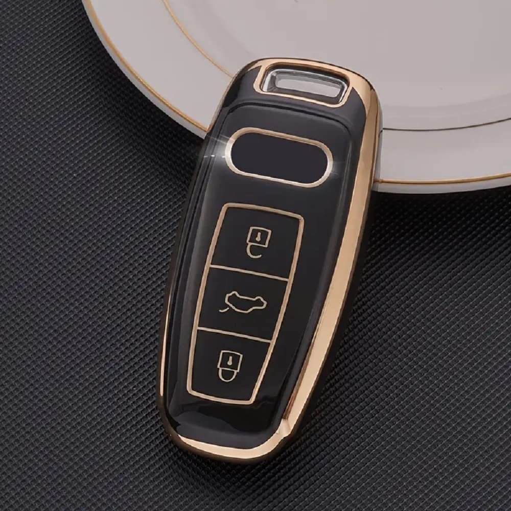 TPU Key Cover Compatible For A3 A4 B9 A6 C8 A7 S7 S8 Q7 Q8 SQ8 Keys Cover Fob Shell 3 Buttons Smart Car Key Cover Image 