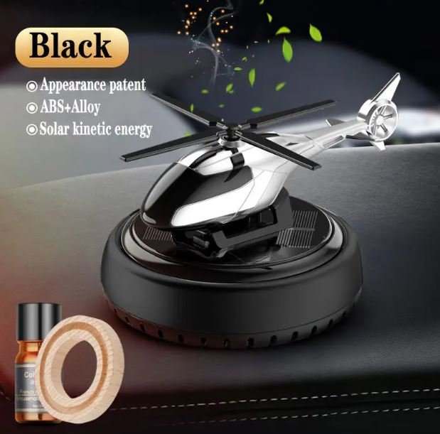 Solar Car Air Freshener Auto Interior Accessories Propeller Helicopter Car Fragrance Decoration Perfume Aircraft Aroma Diffuser Image 