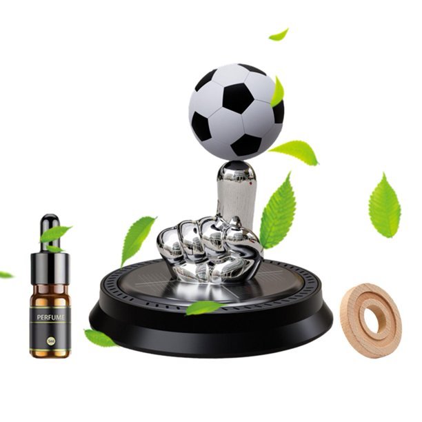 Solar Rotating Car Air Freshener | Finger Football Car Air Freshener | Solar Energy Rotating Car Perfume Long-Lasting Fragrance Aromatherapy, Car Decoration Accessories Image 